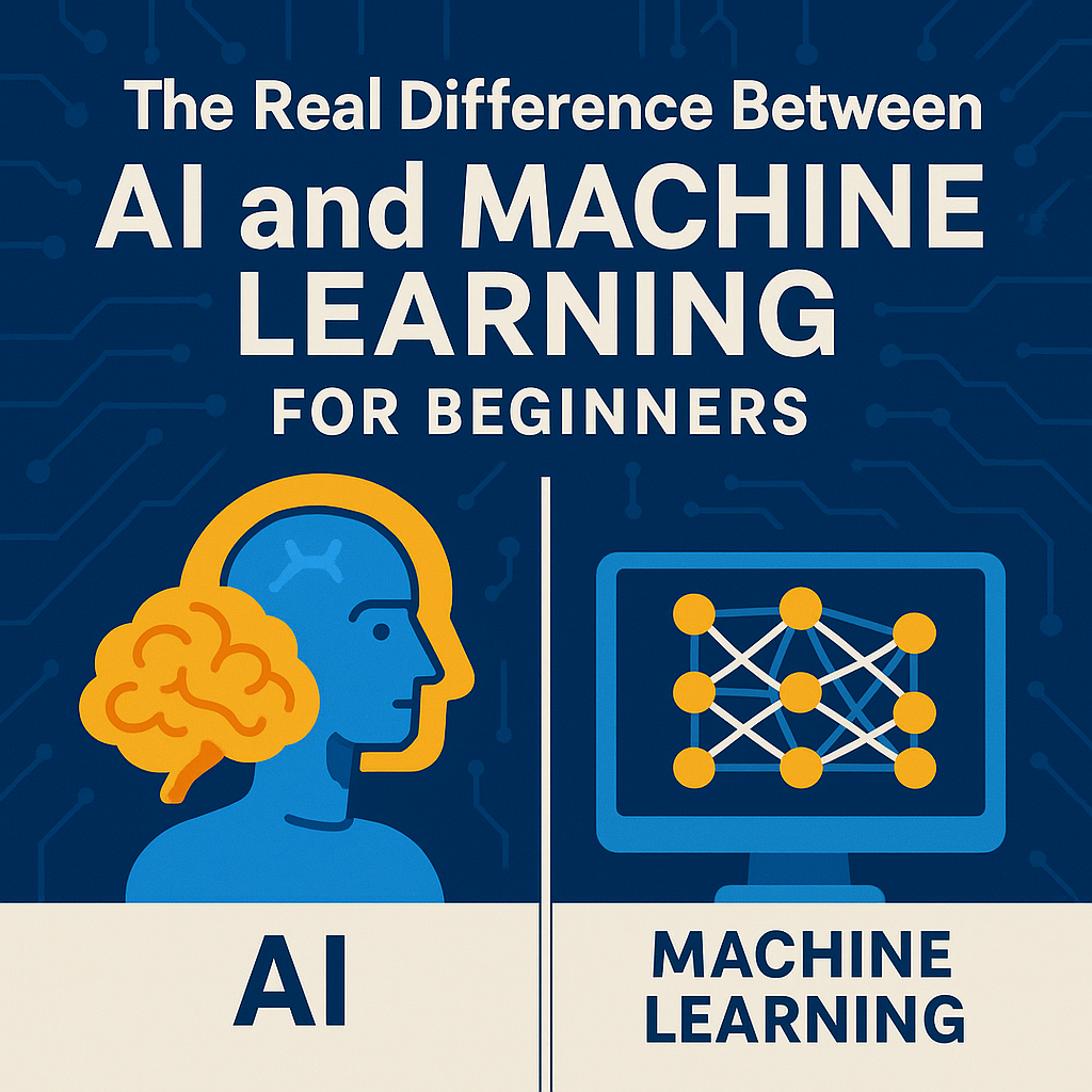 difference between AI and machine learning for beginners